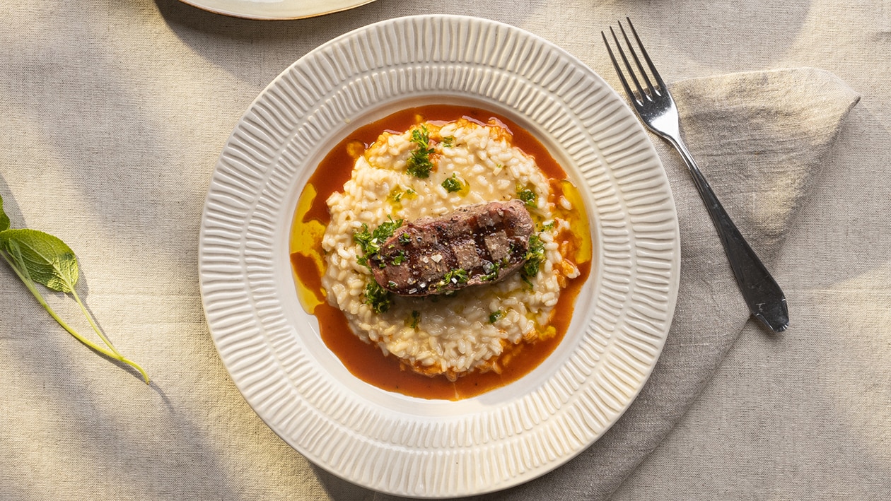 Grillad kalventrecote ”Osso Buco” Recept